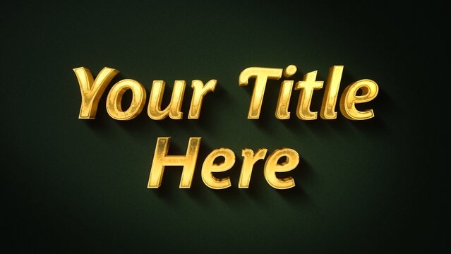 Golden Metallic Shiny Realistic Text & Title Intro