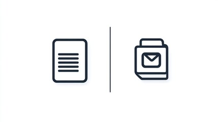 Document, email, folder, digital, interface, icons, white, background, website, design
