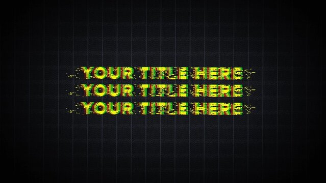 Duplicated Glitchy Modern Text & Title Intro