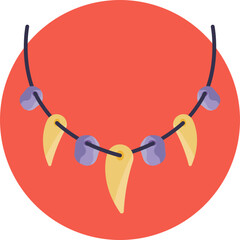 A representation of primitive jewelry, showcasing early decorative craftsmanship.