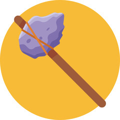 A sharp-edged tool crafted from stone, used by early humans for cutting, chopping, and hunting.