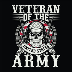 Veteran Of The United States Army Veteran T-shirt Design