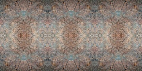Blue, pink and brown abstract.