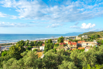 algeria, village, mediterranean sea, africa, north africa, algiers, aerial africa, algeria village,...