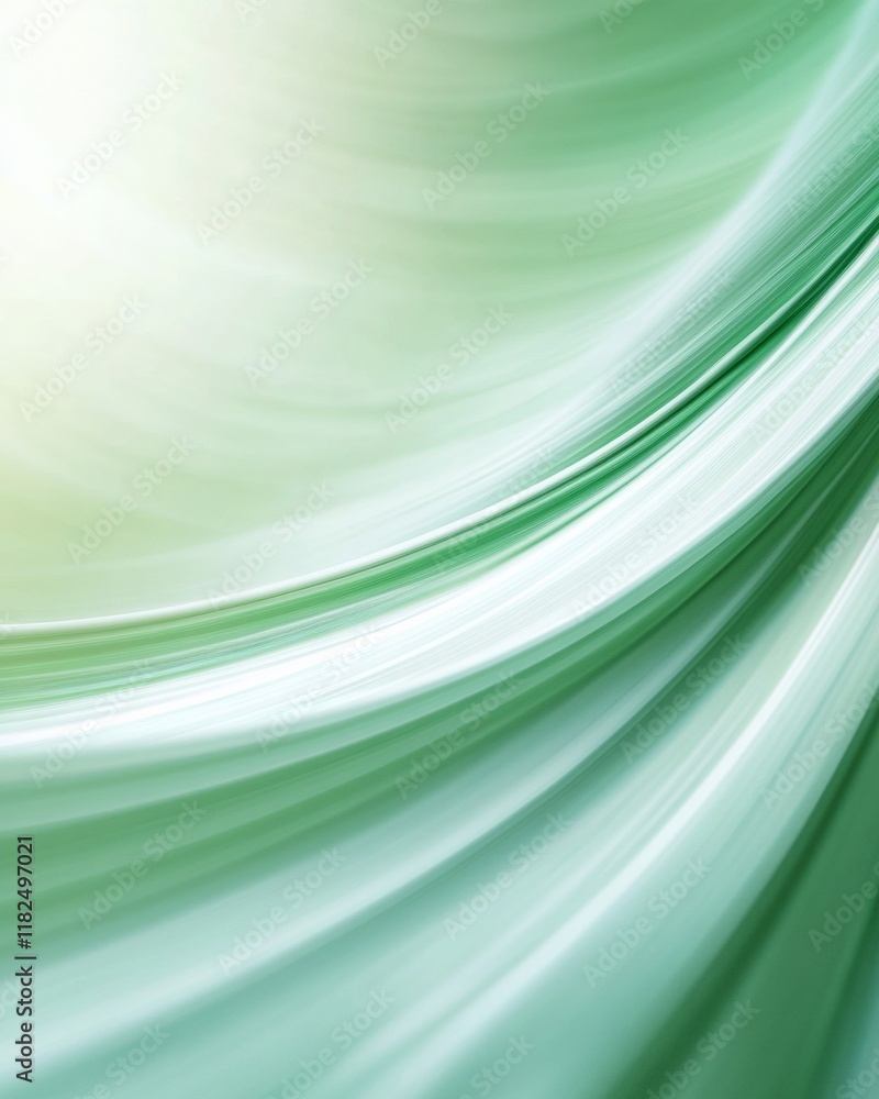 Aufkleber soft green gradient background with flowing waves and celtic influence