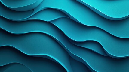 Fototapeta premium Dynamic ripple patterns in teal and sapphire blue oceanic theme abstract art high detail vibrant environment