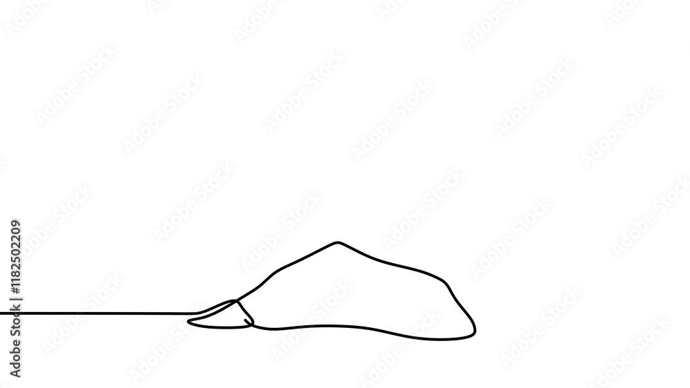 Poster continuous drawing line art of read a book with black line and white background. one line animation