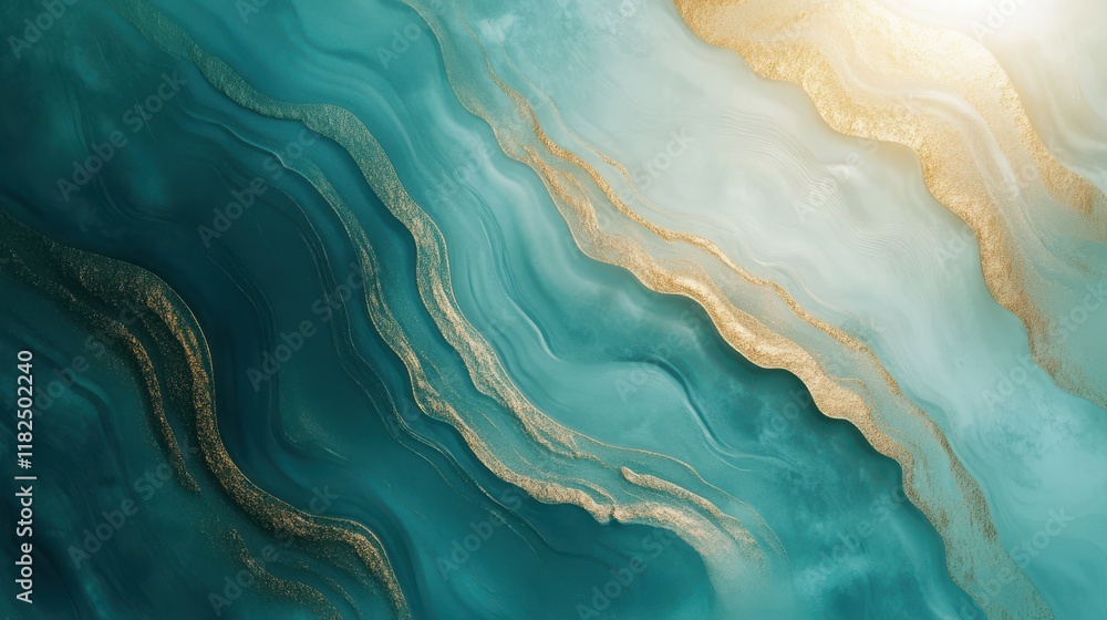 Poster underwater ripple patterns abstract art digital design calm environment close-up soothing textures