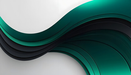 Abstract teal and grey waves background.