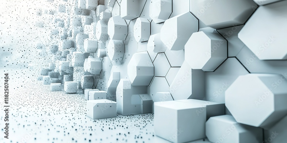 Poster abstract geometric shapes and textures create a dynamic visual experience in a modern environment
