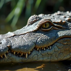 Obraz premium La Furia Silenciosa del Cocodrilo