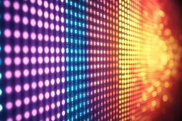 Vibrant led light wall display with colorful gradient effect