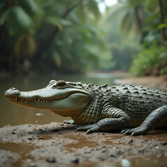 Obraz premium El Cocodrilo: Príncipe de los Pantanos