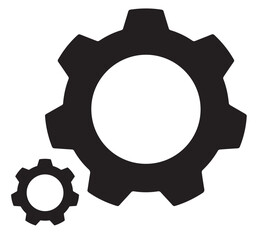Gear setting vector icon set. Setting gears icon. Cogwheel line icons set. Cog Gear icon vector flat sign isolated on white.