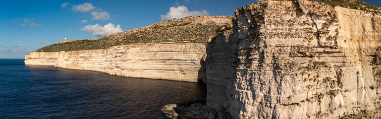 Aerial footage in Malta during winter holidays.	