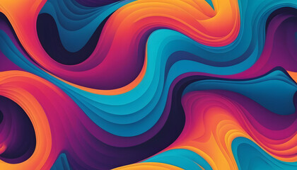 Fototapeta premium Abstract vibrant swirling colorful paint texture background.