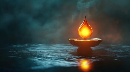 Mystical Floating Lamp, an enchanting luminary casting ethereal light, suspended in mid-air, creating a dreamlike ambiance.