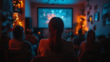 Cozy Winter Film Club A Pastel-Lit Indoor Movie Experience