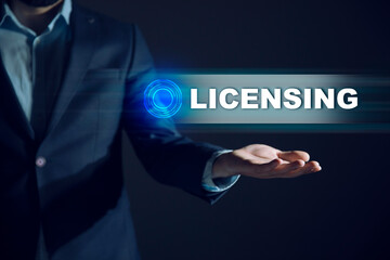 hand writing sign license.