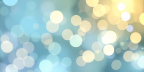 Fototapeta premium Bokeh light blurs background with white copy space, ideal for fresh and vibrant design projects. Defocused Lights Background with Lens Flare 