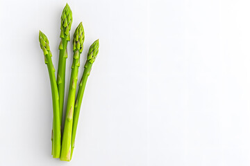 Obraz premium Green fresh asparagus isolated on white background