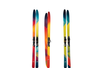 Professional Mountain Skis Isolated on a Clean White Background – A Must-Have for Winter Sports and Skiing Enthusiasts
