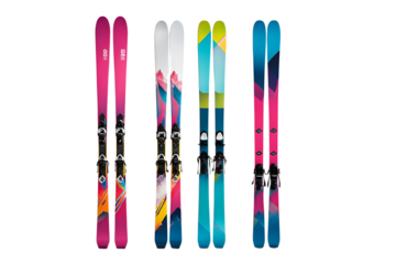 High-Quality Mountain Skis Isolated on a White Background – Ideal for Winter Sports Lovers and Outdoor Adventure Enthusiasts