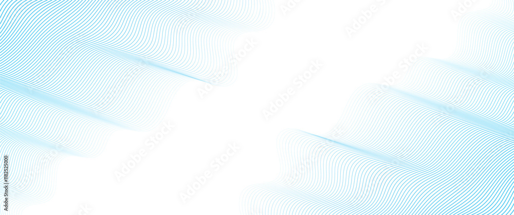 Fototapete abstract blue wave lines pattern. wave lines pattern for banner, curve wave seamless pattern. line a