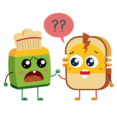 set of funny cartoon characters