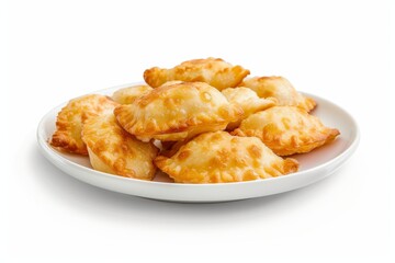 Delicious Polish Pierogi on White Plate