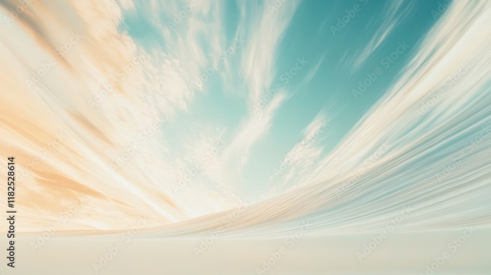 Poster dynamic sky aesthetic with white streaks digital art modern design gradient background abstract view