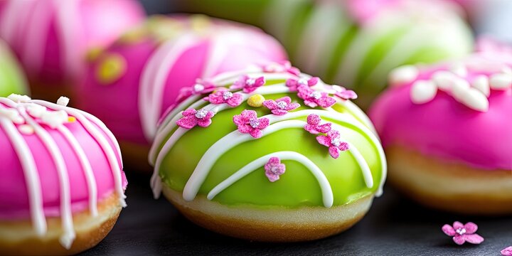 delicious spring themed donuts 