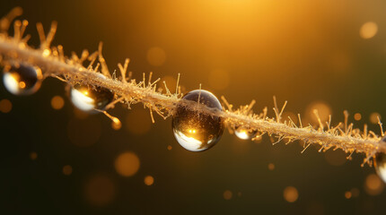 Macro shot of water droplets