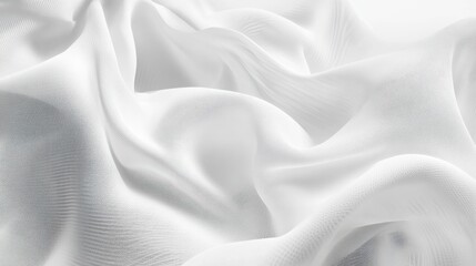 Obraz premium Abstract white fabric texture studio digital art minimalist close-up smooth gradient mesh and lines