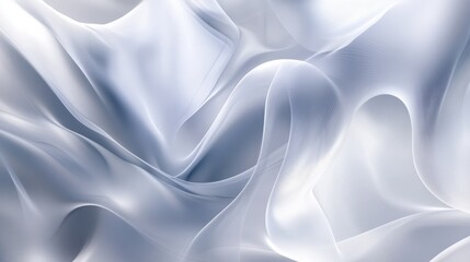 Fototapeta premium Dynamic flow of soft abstract white smoke effect for web banners digital art modern design clean environment