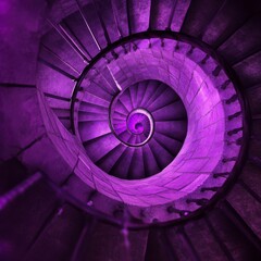 Enthralling Purple Spiral Staircase: An Architectural Masterpiece