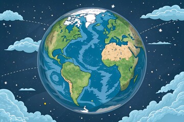 Illustration of planet Earth.