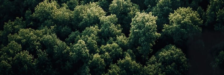 Wild Green Bushes and Trees in Forest Environment