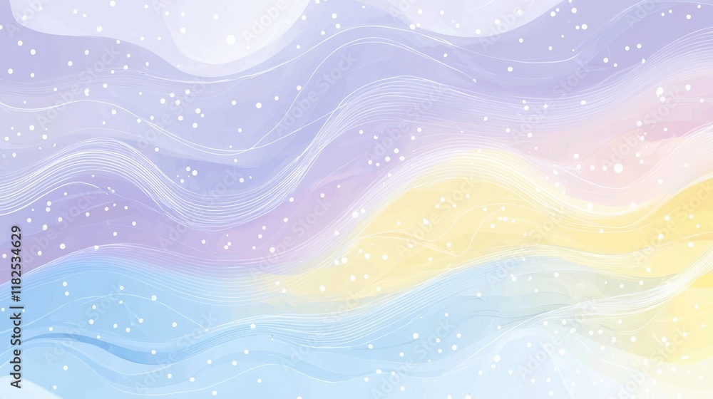 Poster fluid pastel wave design abstract art soft background minimalist style high resolution visual sereni