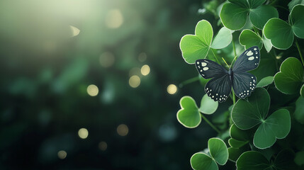 Celebrate the luck of the Irish! This festive St. Patrick&rsquo;s Day background features a vibrant green hue, subtle bokeh effects, and classic holiday decorations, perfect for your designs and celebrate.