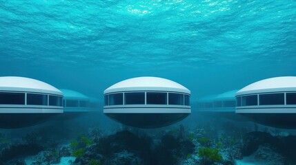 Futuristic Underwater Habitat Structures in Ocean