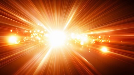 Bright Orange Light Explosion Abstract Background