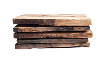 Fototapeta premium Rustic Stacked Wood Boards Wooden planks Lumber Timber Brown Texture Background Des