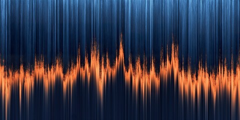 Audio spectrum of a waterfall noise, visualizing sound waves in an artistic style