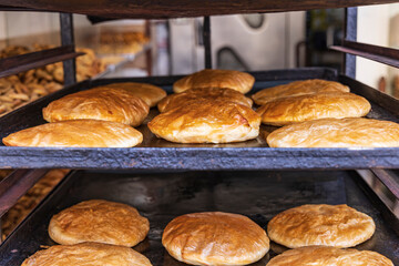 Thebes, Luxor, Egypt. Fresh baked pastries for sale.
