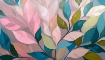 Seamless decorative leaves background graphic resource