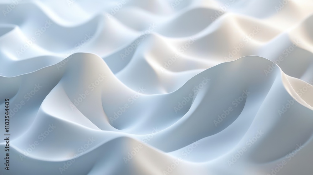 Poster elegant flowing white waveforms for versatile design use in modern digital art