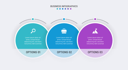 Horizontal progress bar featuring 3 arrow-shaped elements, symbolizing three six stages of business strategy and progression. Clean timeline infographic design template. Vector for presentation