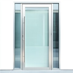 Clear glass door design, simple and unadorned, perfect for modern spaces, versatile use, transparent background for easy integration