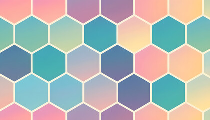 Pastel hexagon pattern background.